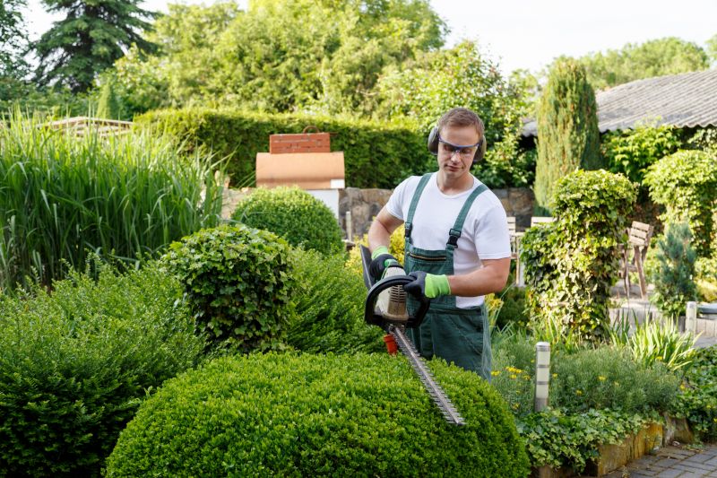Landscaper Trimming Edges